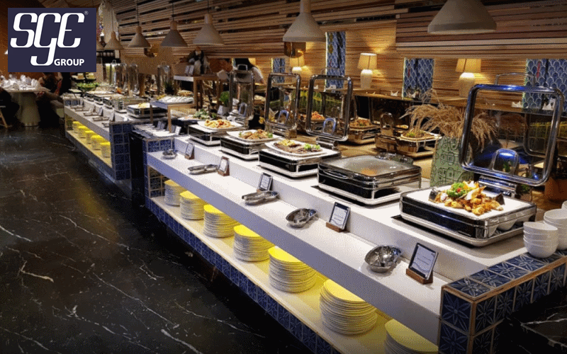 Tổng hợp thiết bị tiệc buffet nhà hàng cần trang bị